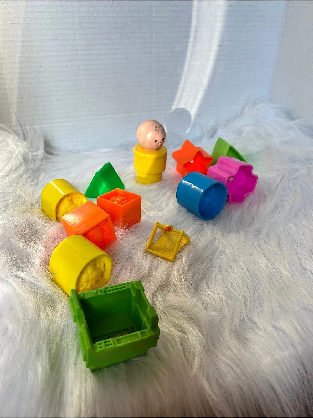 Vintage Fisher Price Multicolor Building Toy Set